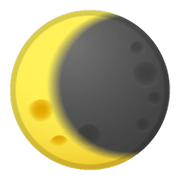 Emoji 🌘 Luna Calante su Google Android 10.0 March 2020 Feature Drop.