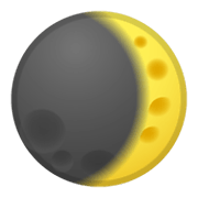 Emoji 🌒 Luna Crescente su Google Android 10.0 March 2020 Feature Drop.