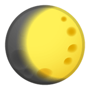 Emoji 🌔 Gibbosa Crescente su Google Android 10.0 March 2020 Feature Drop.