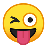 😜 Emoji zwinkerndes Gesicht mit herausgestreckter Zunge Google Android 10.0 March 2020 Feature Drop.
