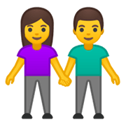 Emoji 👫 Uomo E Donna Che Si Tengono Per Mano su Google Android 10.0 March 2020 Feature Drop.