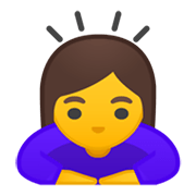 🙇‍♀️ Emoji Mulher Fazendo Reverência na Google Android 10.0 March 2020 Feature Drop.