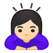 Emoji 🙇🏻‍♀️ Donna Che Fa Inchino Profondo: Carnagione Chiara su Google Android 10.0 March 2020 Feature Drop.