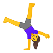 🤸‍♀️ Emoji Mujer Haciendo Voltereta Lateral en Google Android 10.0 March 2020 Feature Drop.