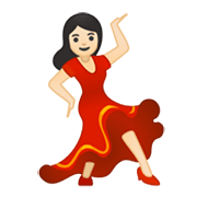 💃🏻 Emoji Mujer Bailando: Tono De Piel Claro en Google Android 10.0 March 2020 Feature Drop.