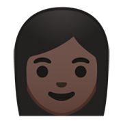 👩🏿 Emoji Mulher: Pele Escura na Google Android 10.0 March 2020 Feature Drop.