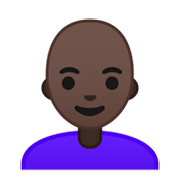 👩🏿‍🦲 Emoji Mujer: Tono De Piel Oscuro Y Sin Pelo en Google Android 10.0 March 2020 Feature Drop.
