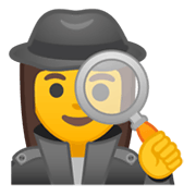 Emoji 🕵️‍♀️ Investigatrice su Google Android 10.0 March 2020 Feature Drop.