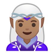 🧝🏽‍♀️ Emoji Elfa: Pele Morena na Google Android 10.0 March 2020 Feature Drop.