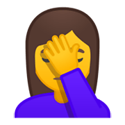🤦‍♀️ Emoji sich an den Kopf fassende Frau Google Android 10.0 March 2020 Feature Drop.