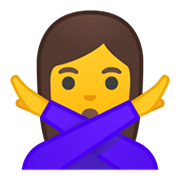 🙅‍♀️ Emoji Mujer Haciendo El Gesto De «no» en Google Android 10.0 March 2020 Feature Drop.