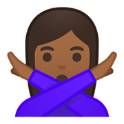 Emoji 🙅🏾‍♀️ Donna Con Gesto Di Rifiuto: Carnagione Abbastanza Scura su Google Android 10.0 March 2020 Feature Drop.