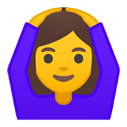 🙆‍♀️ Emoji Frau mit Händen auf dem Kopf Google Android 10.0 March 2020 Feature Drop.