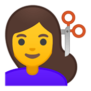 💇‍♀️ Emoji Mujer Cortándose El Pelo en Google Android 10.0 March 2020 Feature Drop.