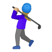 🏌🏼‍♀️ Emoji Mulher Golfista: Pele Morena Clara na Google Android 10.0 March 2020 Feature Drop.