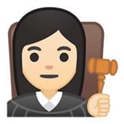 Emoji 👩🏻‍⚖️ Giudice Donna: Carnagione Chiara su Google Android 10.0 March 2020 Feature Drop.