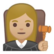 Emoji 👩🏼‍⚖️ Giudice Donna: Carnagione Abbastanza Chiara su Google Android 10.0 March 2020 Feature Drop.