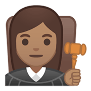 👩🏽‍⚖️ Emoji Jueza: Tono De Piel Medio en Google Android 10.0 March 2020 Feature Drop.