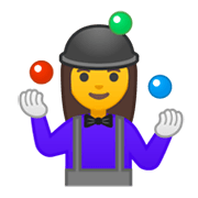 Emoji 🤹‍♀️ Giocoliere Donna su Google Android 10.0 March 2020 Feature Drop.