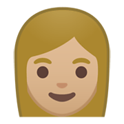 👩🏼 Emoji Mulher: Pele Morena Clara na Google Android 10.0 March 2020 Feature Drop.