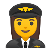 Émoji 👩‍✈️ Pilote Femme sur Google Android 10.0 March 2020 Feature Drop.