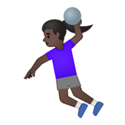 Émoji 🤾🏿‍♀️ Handballeuse : Peau Foncée sur Google Android 10.0 March 2020 Feature Drop.