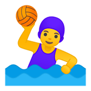 🤽‍♀️ Emoji Mulher Jogando Polo Aquático na Google Android 10.0 March 2020 Feature Drop.