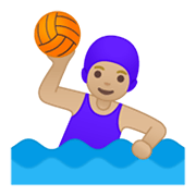 Émoji 🤽🏼‍♀️ Joueuse De Water-polo : Peau Moyennement Claire sur Google Android 10.0 March 2020 Feature Drop.