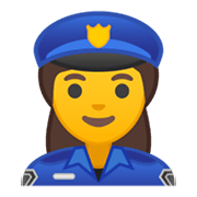 Emoji 👮‍♀️ Poliziotta su Google Android 10.0 March 2020 Feature Drop.