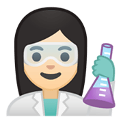 👩🏻‍🔬 Emoji Wissenschaftlerin: helle Hautfarbe Google Android 10.0 March 2020 Feature Drop.