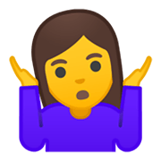 Emoji 🤷‍♀️ Donna Che Scrolla Le Spalle su Google Android 10.0 March 2020 Feature Drop.