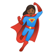 🦸🏾‍♀️ Emoji Superheroína: Tono De Piel Oscuro Medio en Google Android 10.0 March 2020 Feature Drop.