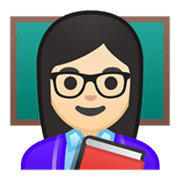 Emoji 👩🏻‍🏫 Professoressa: Carnagione Chiara su Google Android 10.0 March 2020 Feature Drop.
