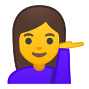 Emoji 💁‍♀️ Donna Con Suggerimento su Google Android 10.0 March 2020 Feature Drop.