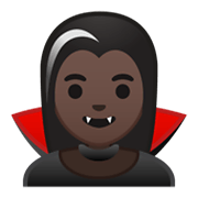 🧛🏿‍♀️ Emoji Mulher Vampira: Pele Escura na Google Android 10.0 March 2020 Feature Drop.