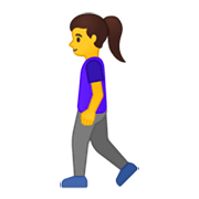 🚶‍♀️ Emoji Mujer Caminando en Google Android 10.0 March 2020 Feature Drop.