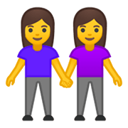 Émoji 👭 Deux Femmes Se Tenant La Main sur Google Android 10.0 March 2020 Feature Drop.