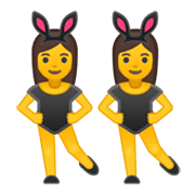 👯‍♀️ Emoji Mujeres Con Orejas De Conejo en Google Android 10.0 March 2020 Feature Drop.