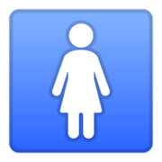 Émoji 🚺 Symbole Toilettes Femmes sur Google Android 10.0 March 2020 Feature Drop.