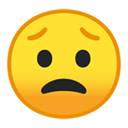 Emoji 😟 Faccina Preoccupata su Google Android 10.0 March 2020 Feature Drop.
