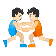 🤼🏻 Emoji Personas Luchando, Tono De Piel Claro en Google Android 10.0 March 2020 Feature Drop.