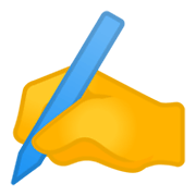 Emoji ✍️ Mano Che Scrive su Google Android 10.0 March 2020 Feature Drop.