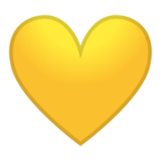 💛 Emoji Coração Amarelo na Google Android 10.0 March 2020 Feature Drop.