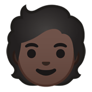 🧑🏿 Emoji Erwachsener: dunkle Hautfarbe Google Android 10.0.