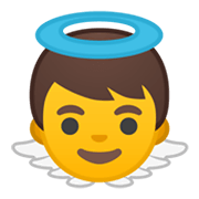 Émoji 👼 Bébé Ange sur Google Android 10.0.