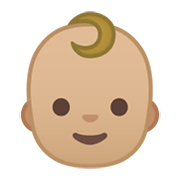 Émoji 👶🏼 Bébé : Peau Moyennement Claire sur Google Android 10.0.