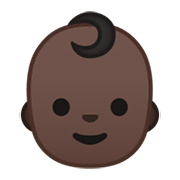 👶🏿 Emoji Bebê: Pele Escura na Google Android 10.0.