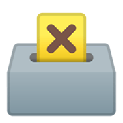 🗳️ Emoji Urna Eleitoral Com Cédula na Google Android 10.0.