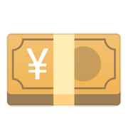 Emoji 💴 Banconota Yen su Google Android 10.0.