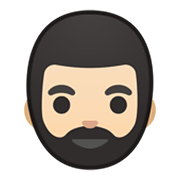 Émoji 🧔🏻 Homme Barbu : Peau Claire sur Google Android 10.0.